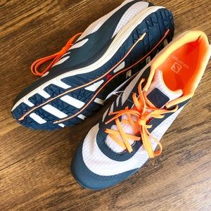 NIB!! Men’s size 10.5 Salomon orange/navy sneakers